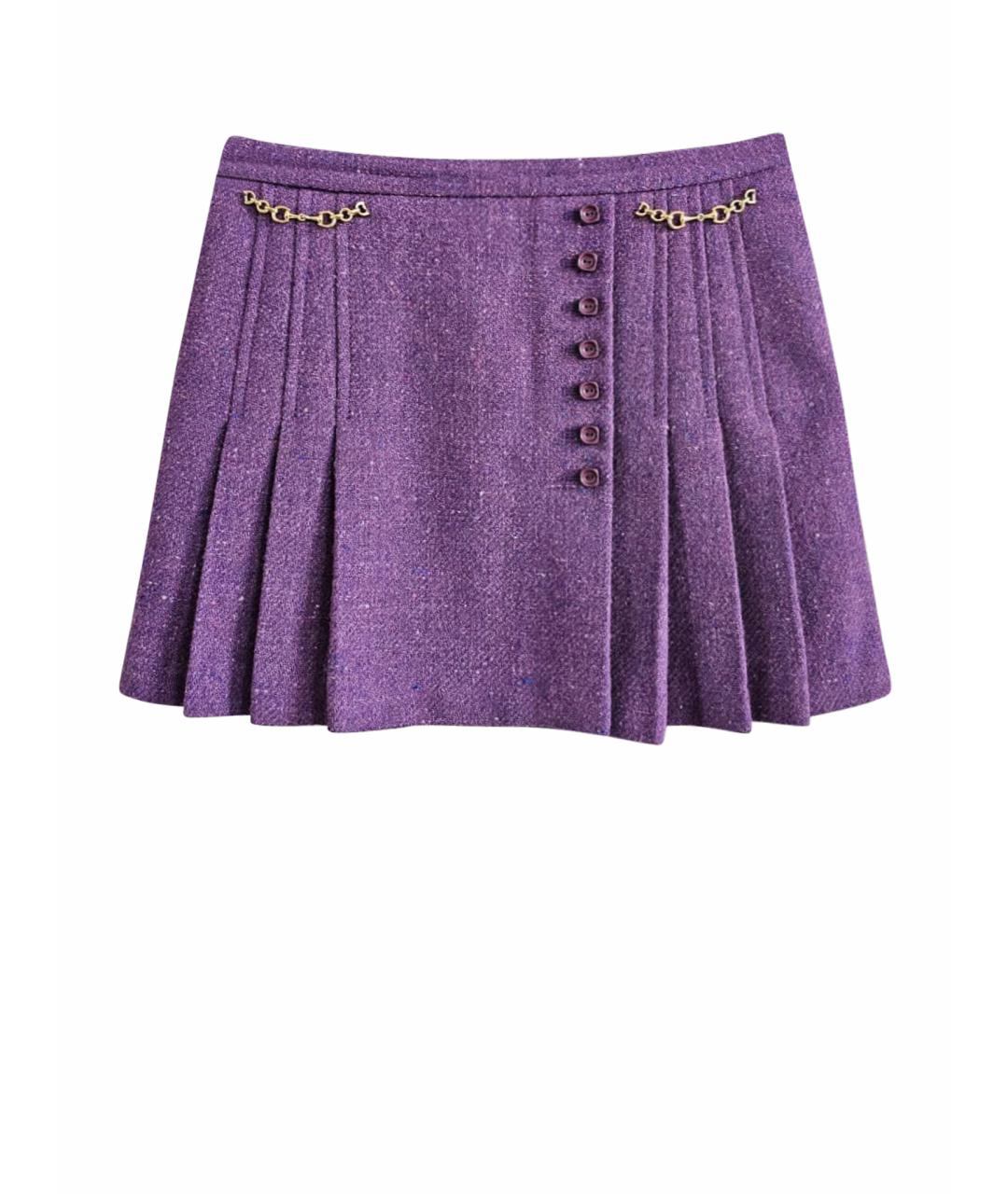 GUCCI Фиолетовая юбка мини, фото 1
