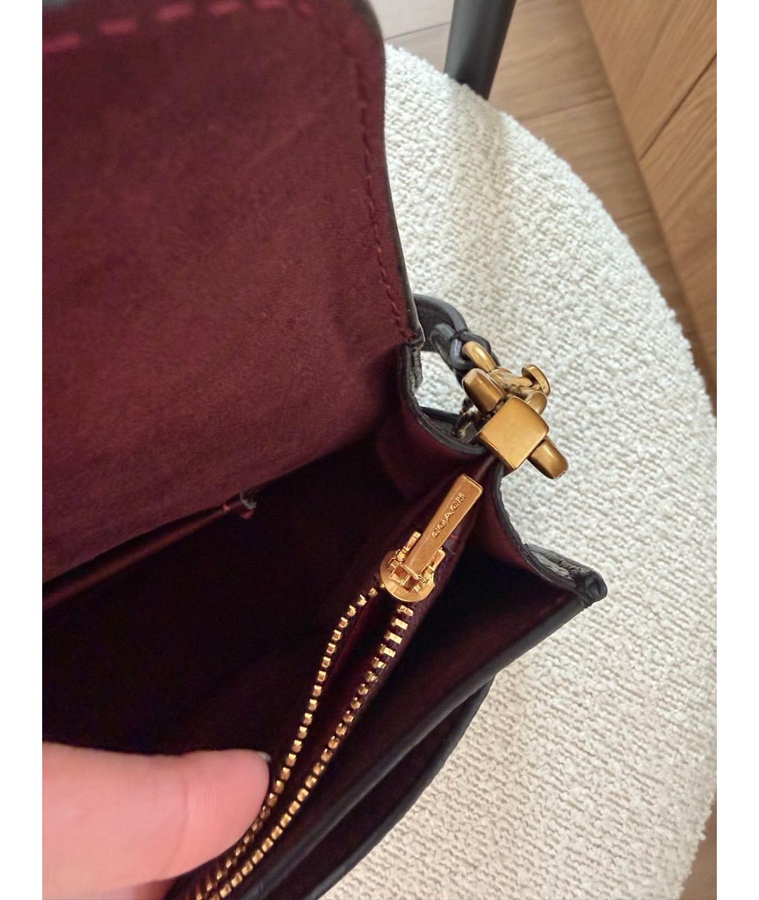 COACH Бежевая кожаная сумка через плечо, фото 8