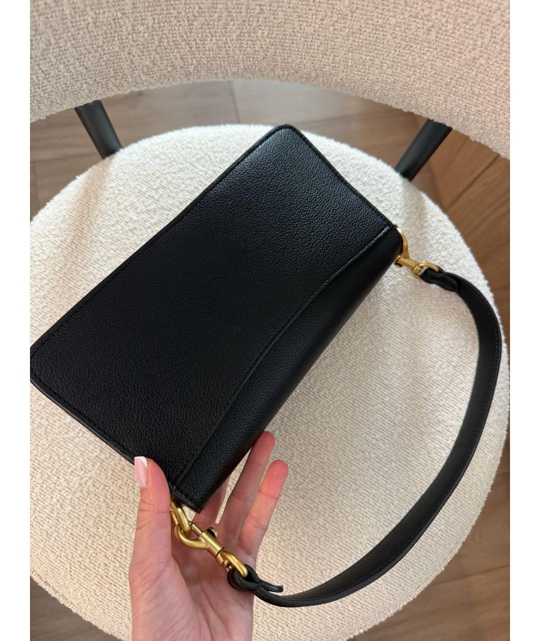 COACH Бежевая кожаная сумка через плечо, фото 6