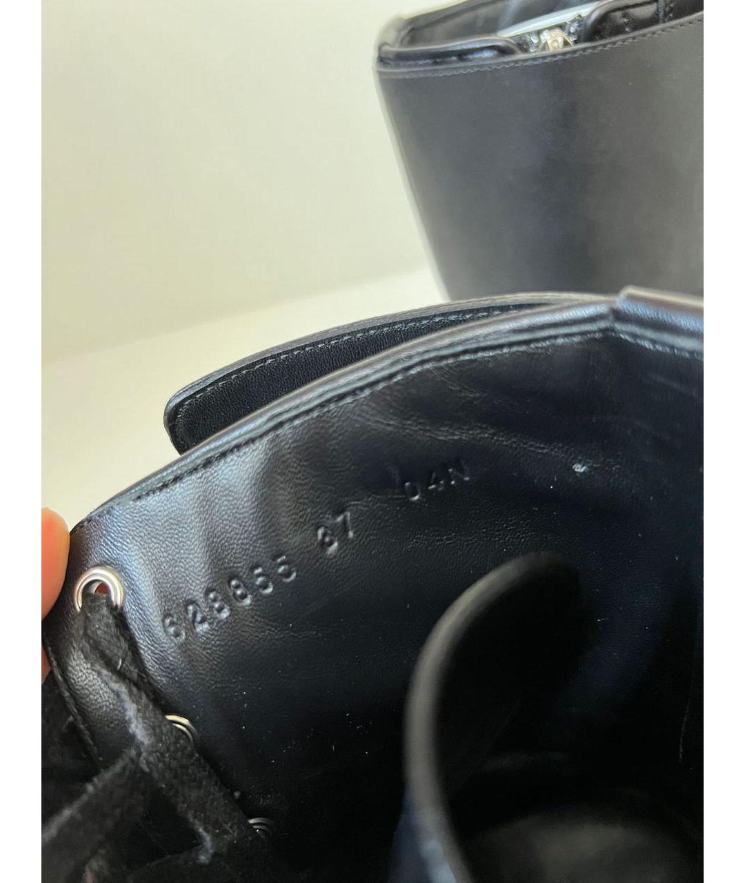 GUCCI Черные кожаные ботинки, фото 7