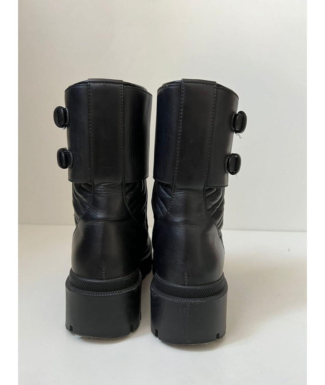 GUCCI Черные кожаные ботинки, фото 4