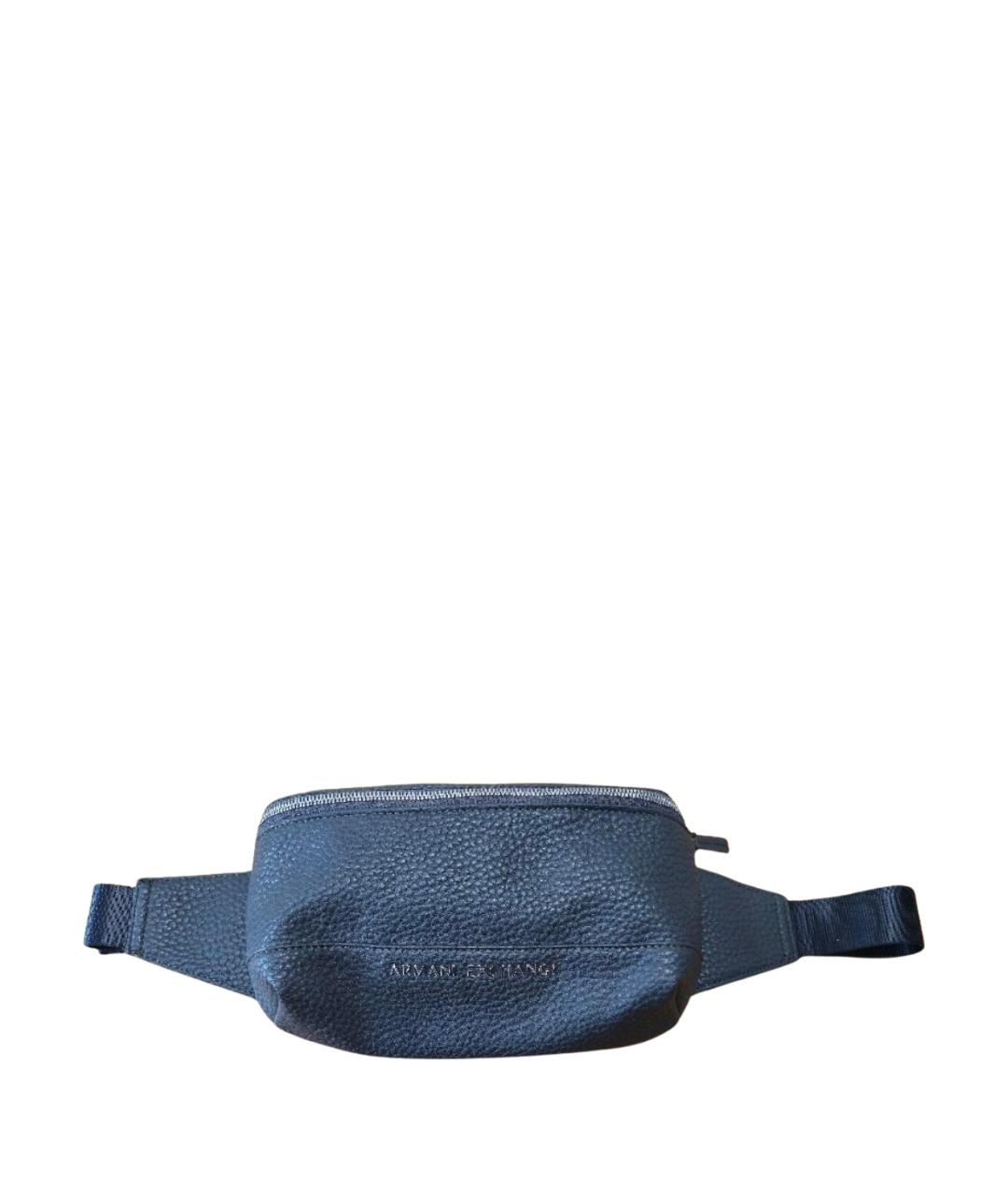 ARMANI EXCHANGE Темно-синяя поясная сумка из искусственной кожи, фото 1
