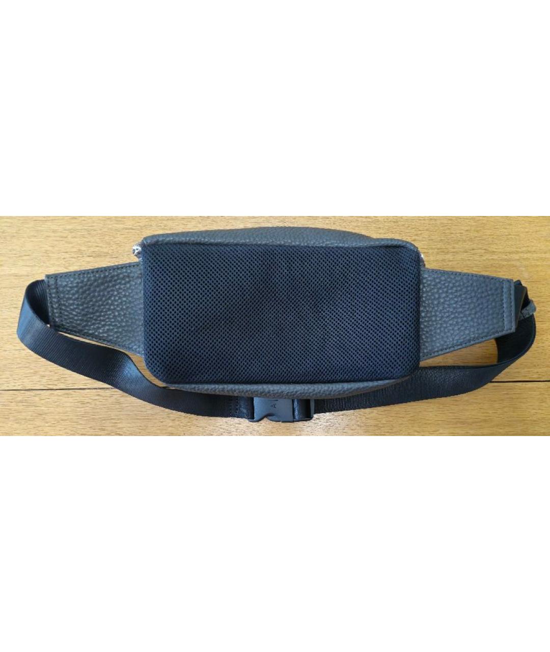 ARMANI EXCHANGE Темно-синяя поясная сумка из искусственной кожи, фото 2