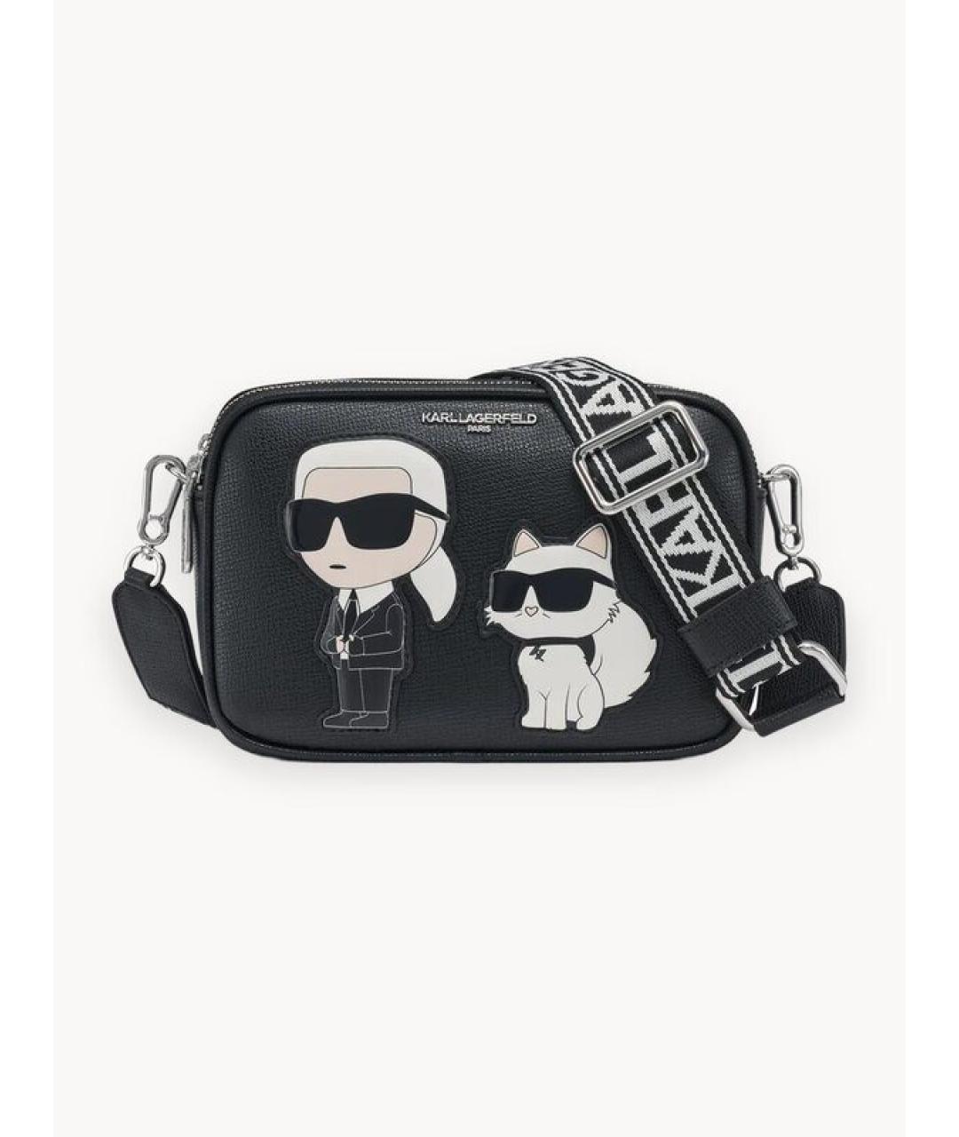 KARL LAGERFELD Черная сумка через плечо, фото 5