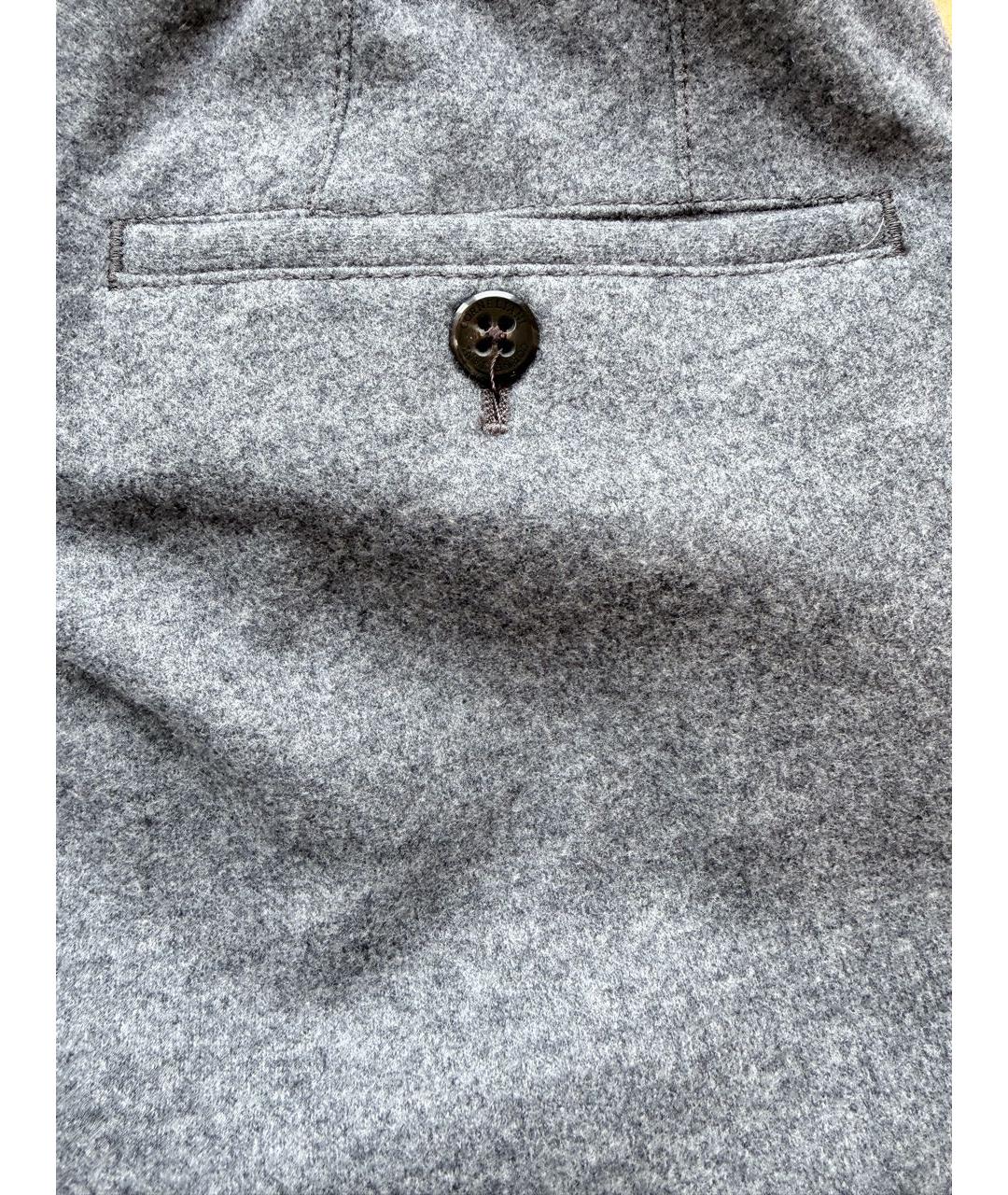 CORNELIANI Серые полиэстеровые повседневные брюки, фото 4