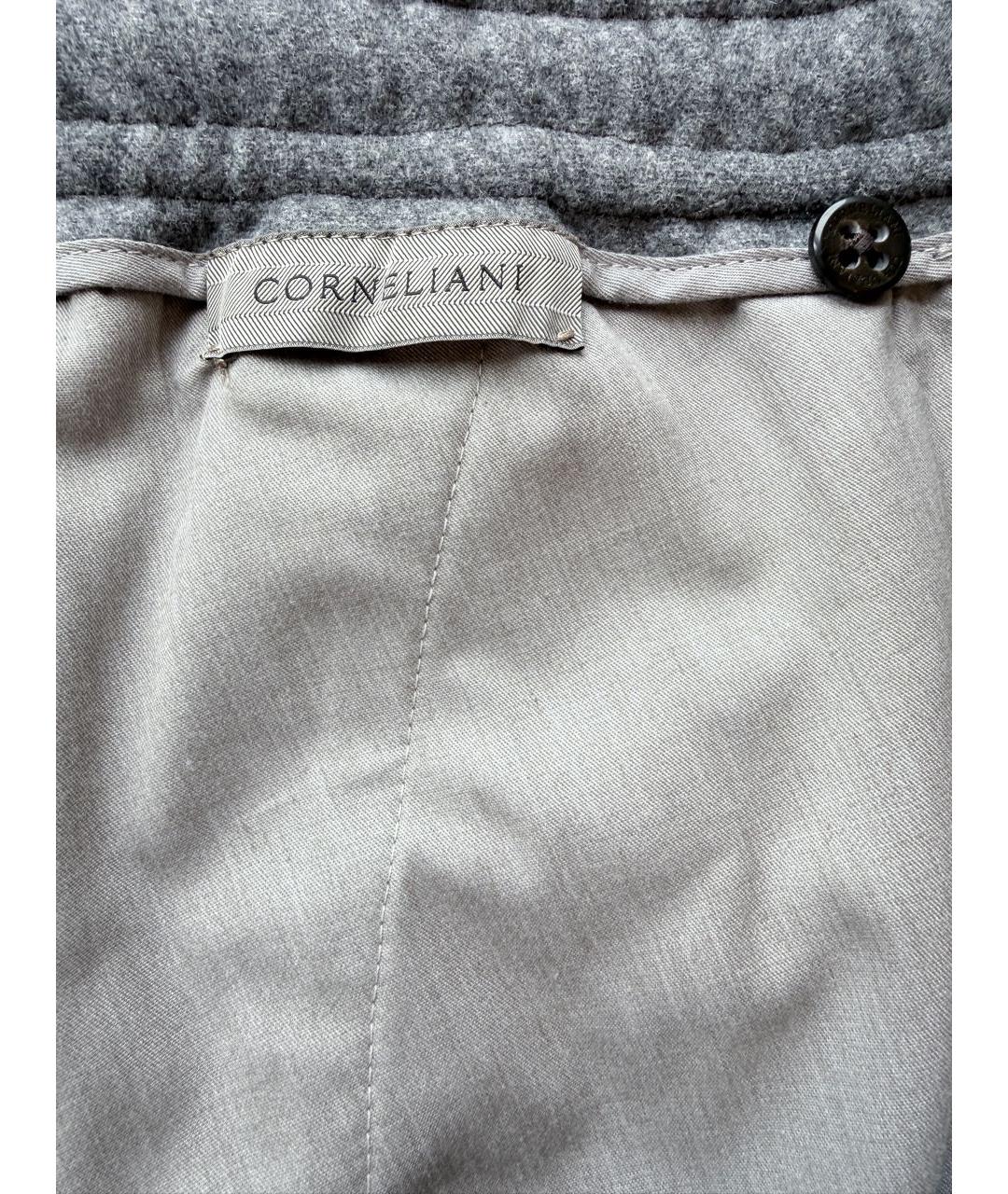 CORNELIANI Серые полиэстеровые повседневные брюки, фото 6
