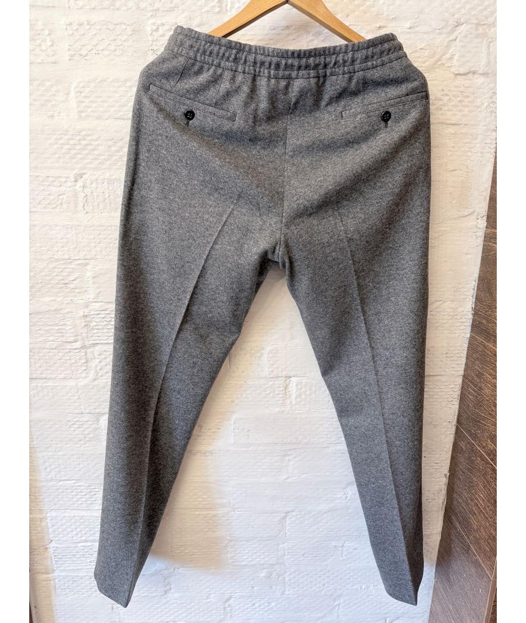 CORNELIANI Серые полиэстеровые повседневные брюки, фото 2