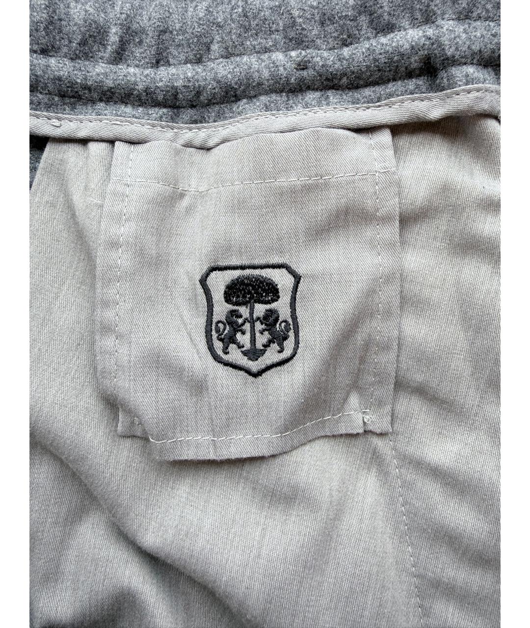 CORNELIANI Серые полиэстеровые повседневные брюки, фото 7