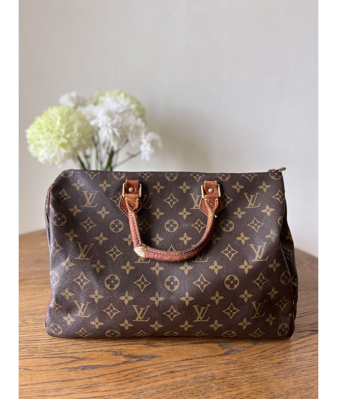 LOUIS VUITTON Коричневая сумка с короткими ручками, фото 3