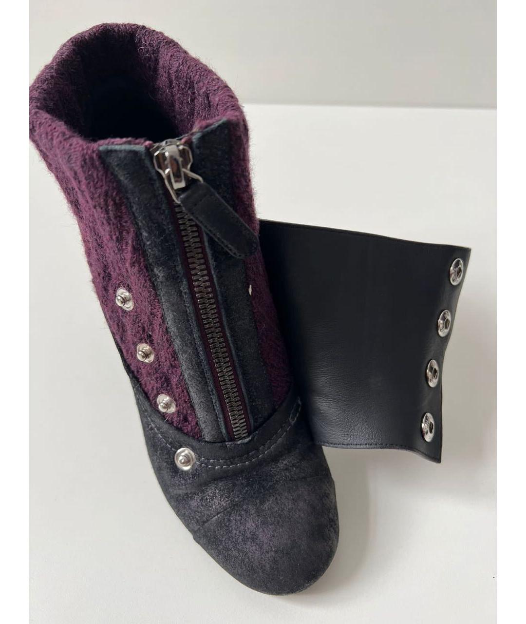 CHANEL Черные замшевые ботильоны, фото 7