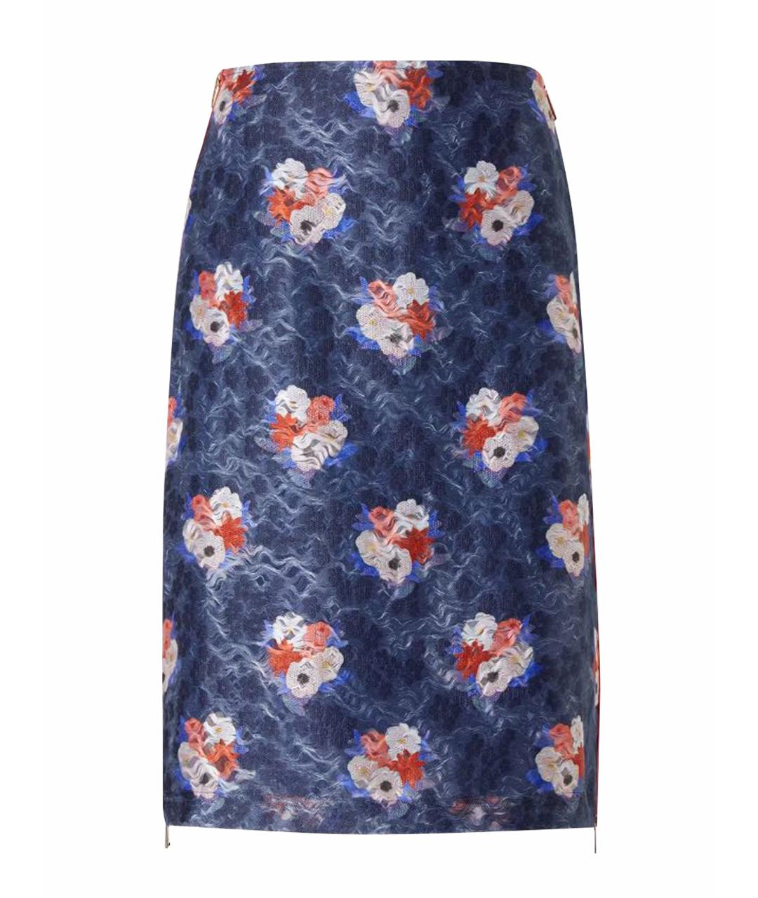 FENDI Темно-синяя юбка миди, фото 1