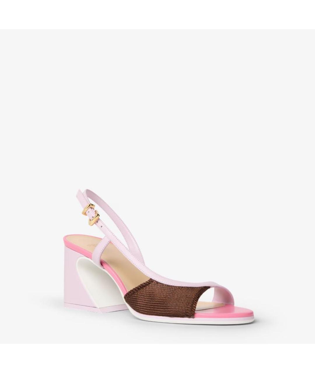 FENDI Розовые босоножки, фото 2