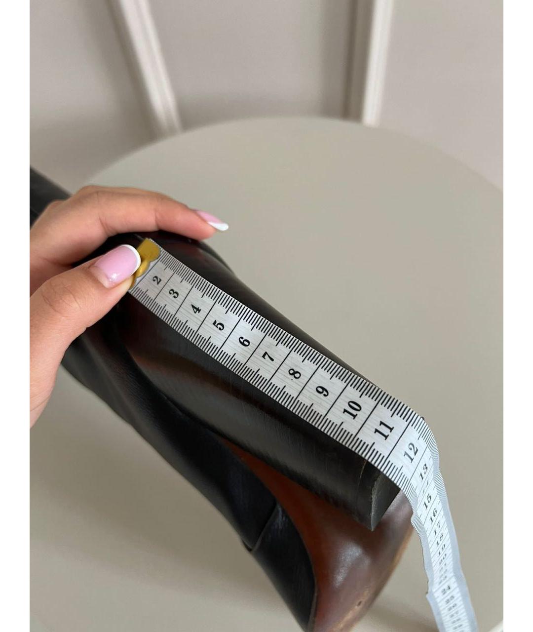 CHANEL Черные кожаные сапоги, фото 8