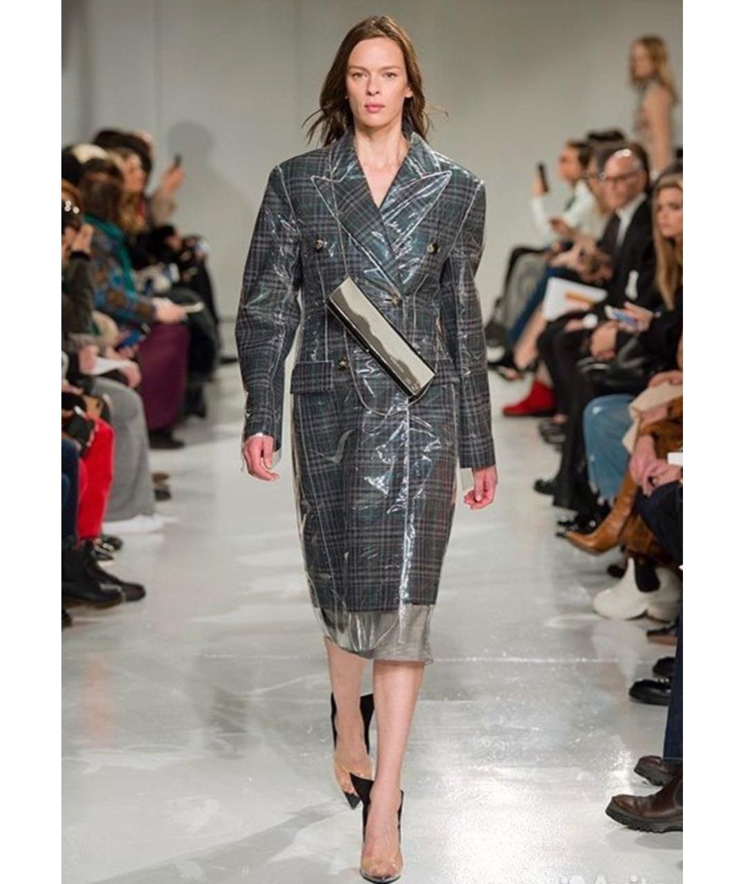 CALVIN KLEIN Черные бархатные босоножки, фото 5