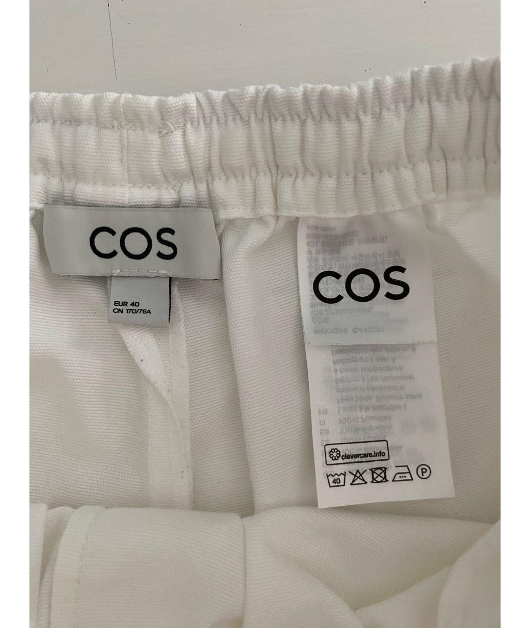 COS Белые хлопковые брюки широкие, фото 5
