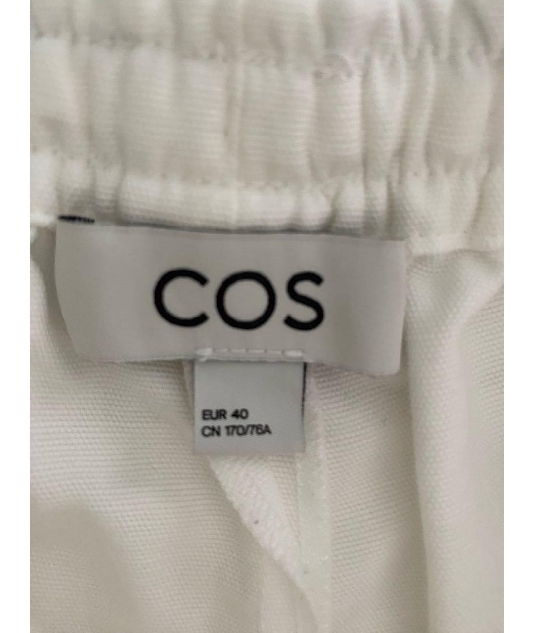 COS Белые хлопковые брюки широкие, фото 3