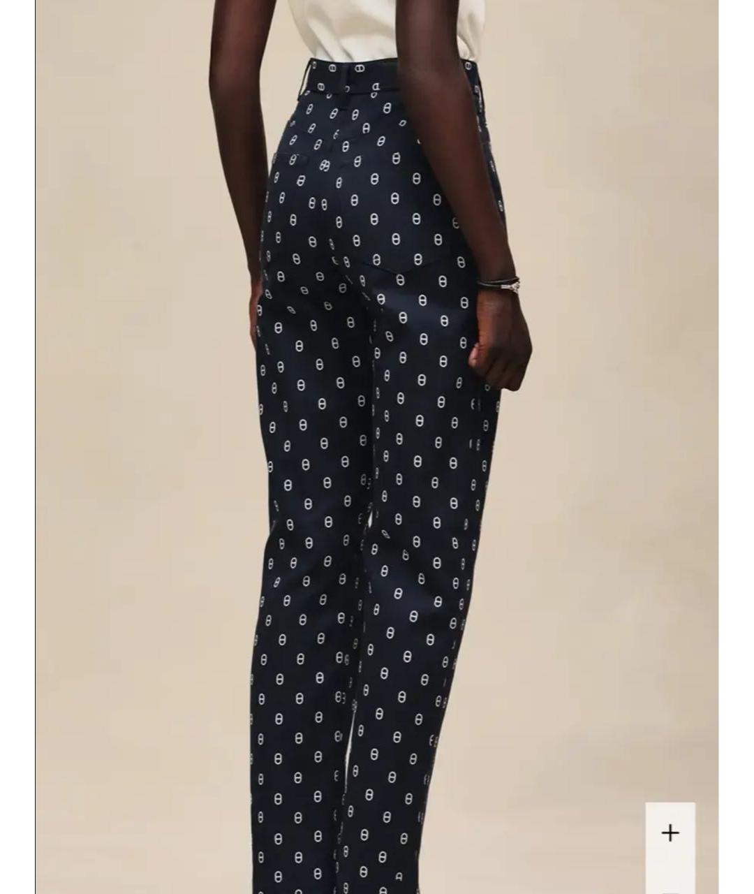 HERMES Черные хлопковые джинсы слим, фото 3