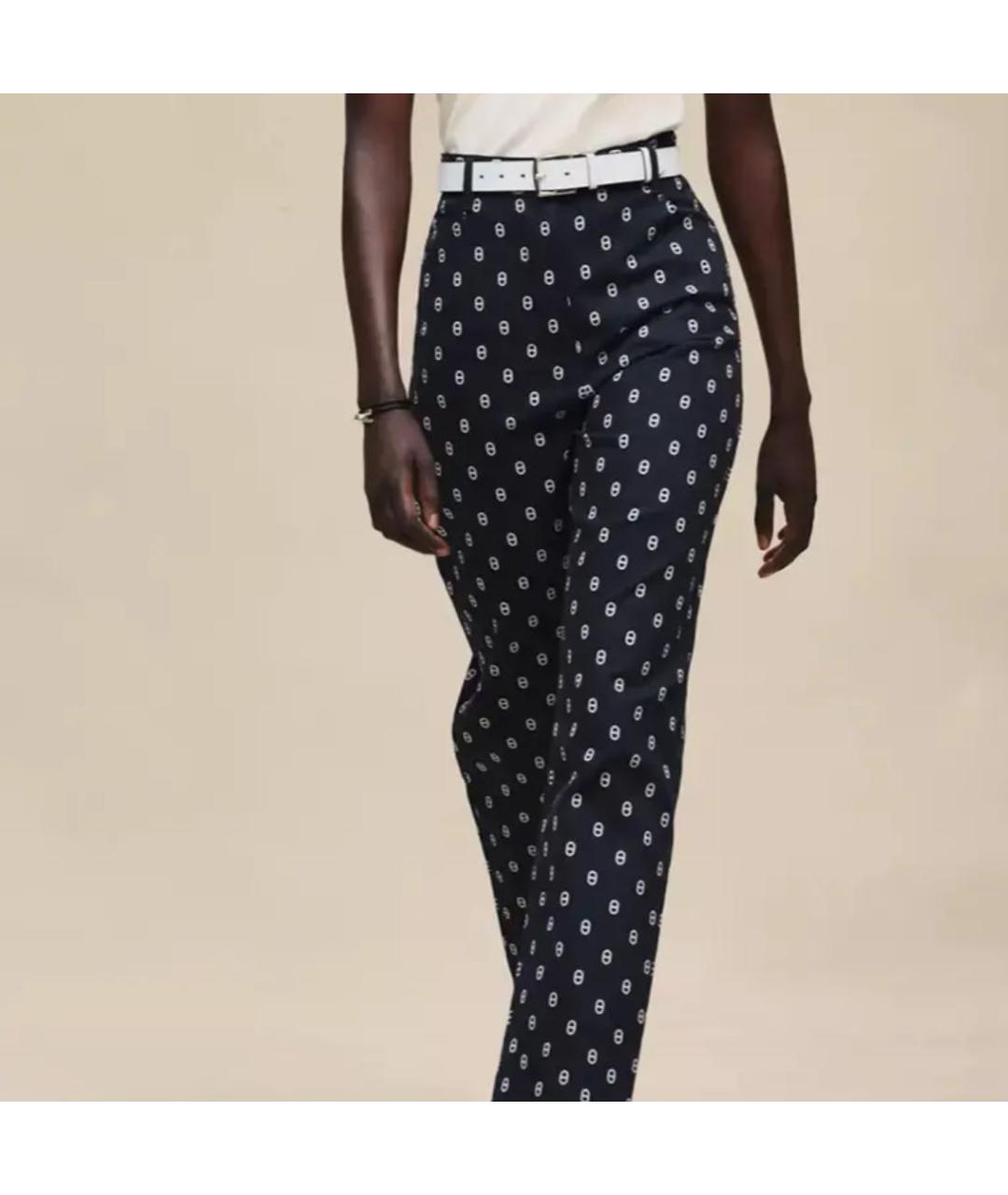 HERMES Черные хлопковые джинсы слим, фото 2