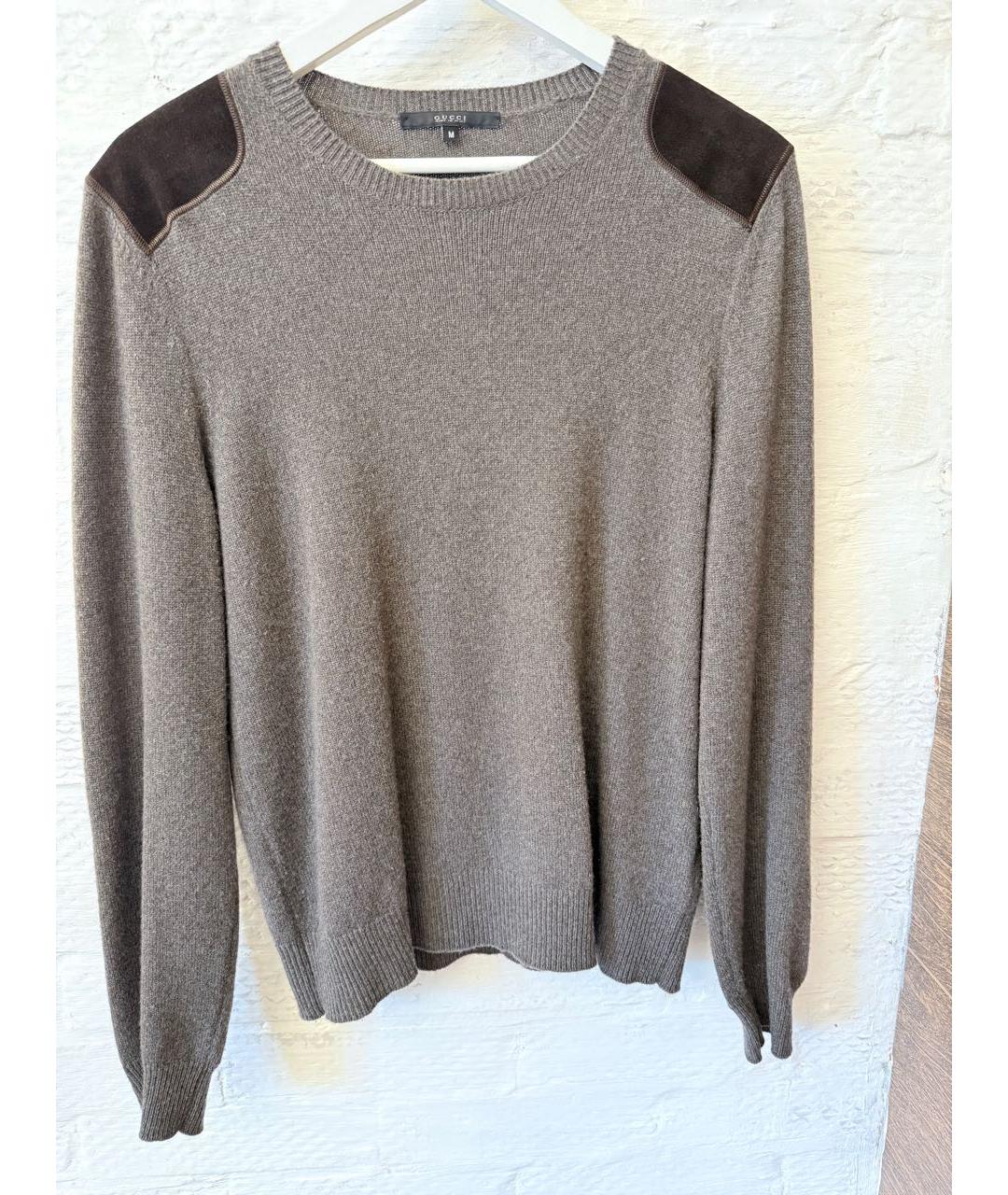 GUCCI Коричневый кашемировый джемпер / свитер, фото 7