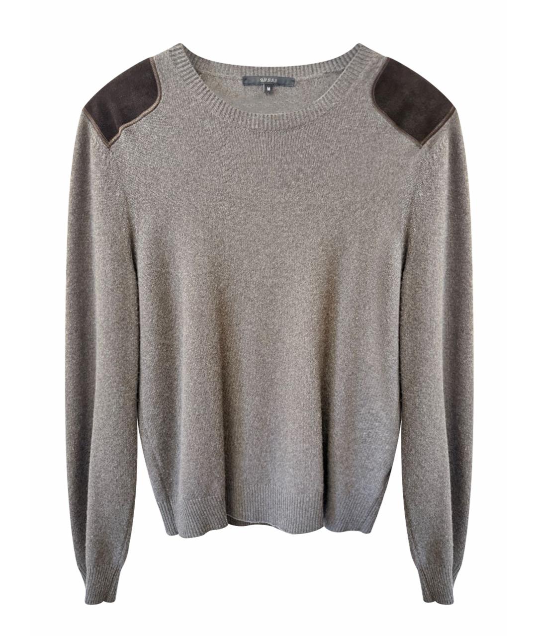 GUCCI Коричневый кашемировый джемпер / свитер, фото 1