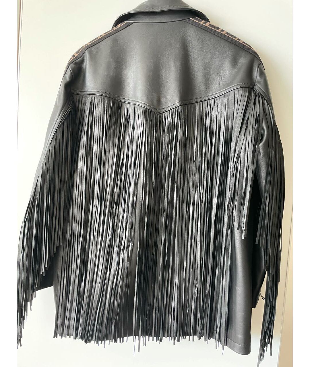 FENDI Черная кожаная куртка, фото 2