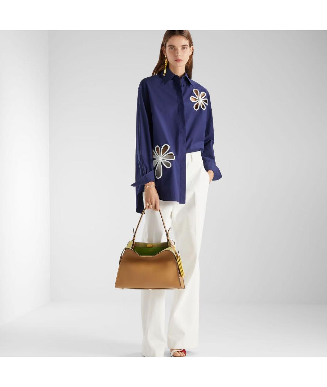 FENDI Синяя хлопковая рубашка, фото 4