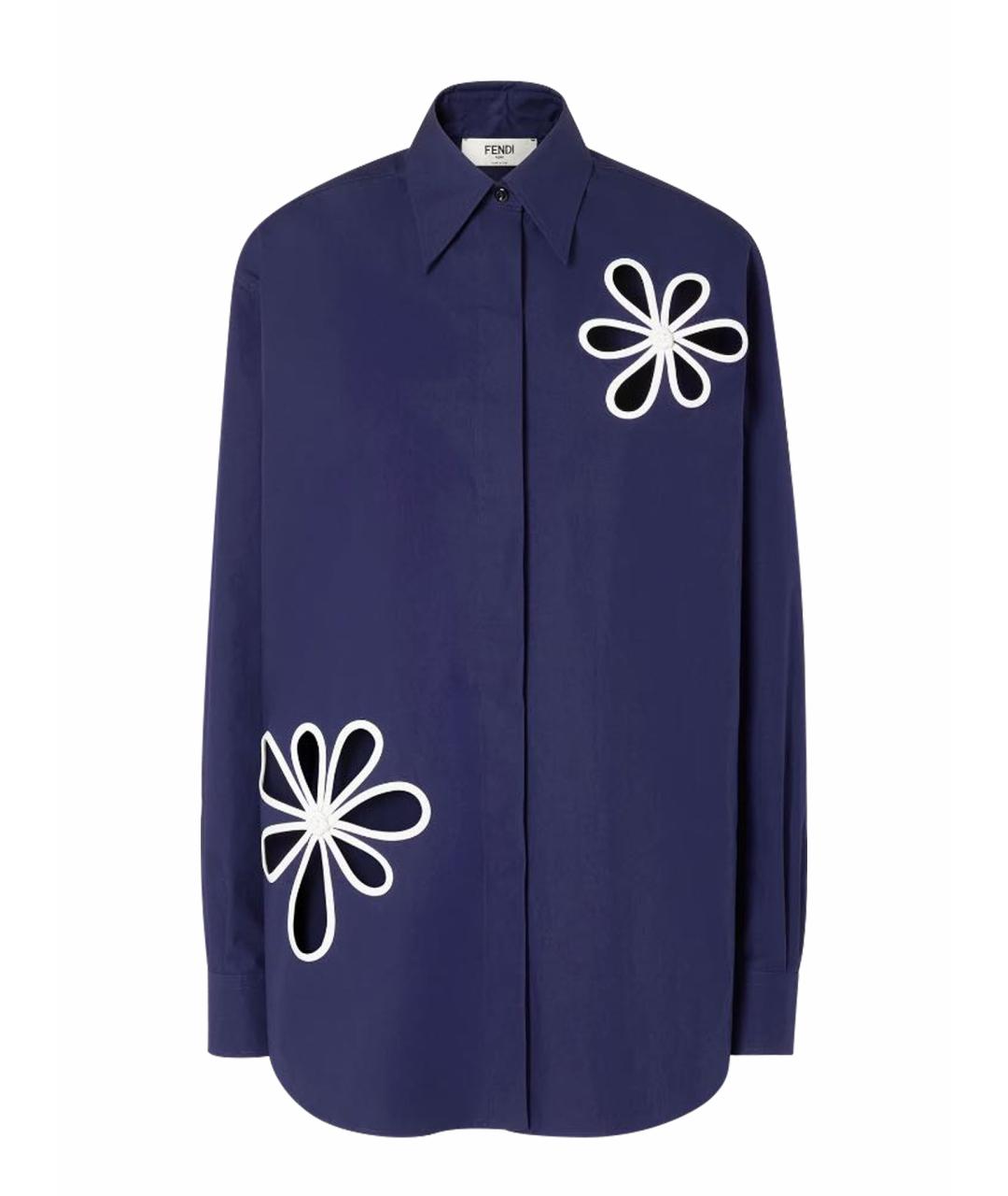 FENDI Синяя хлопковая рубашка, фото 1