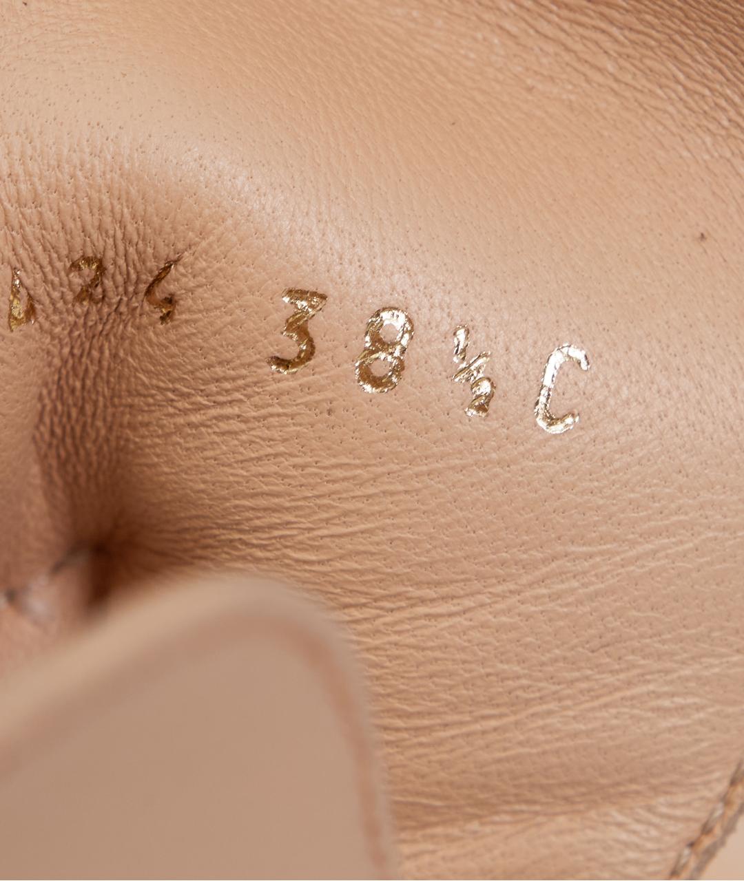 CHANEL Бежевые кожаные ботинки, фото 7