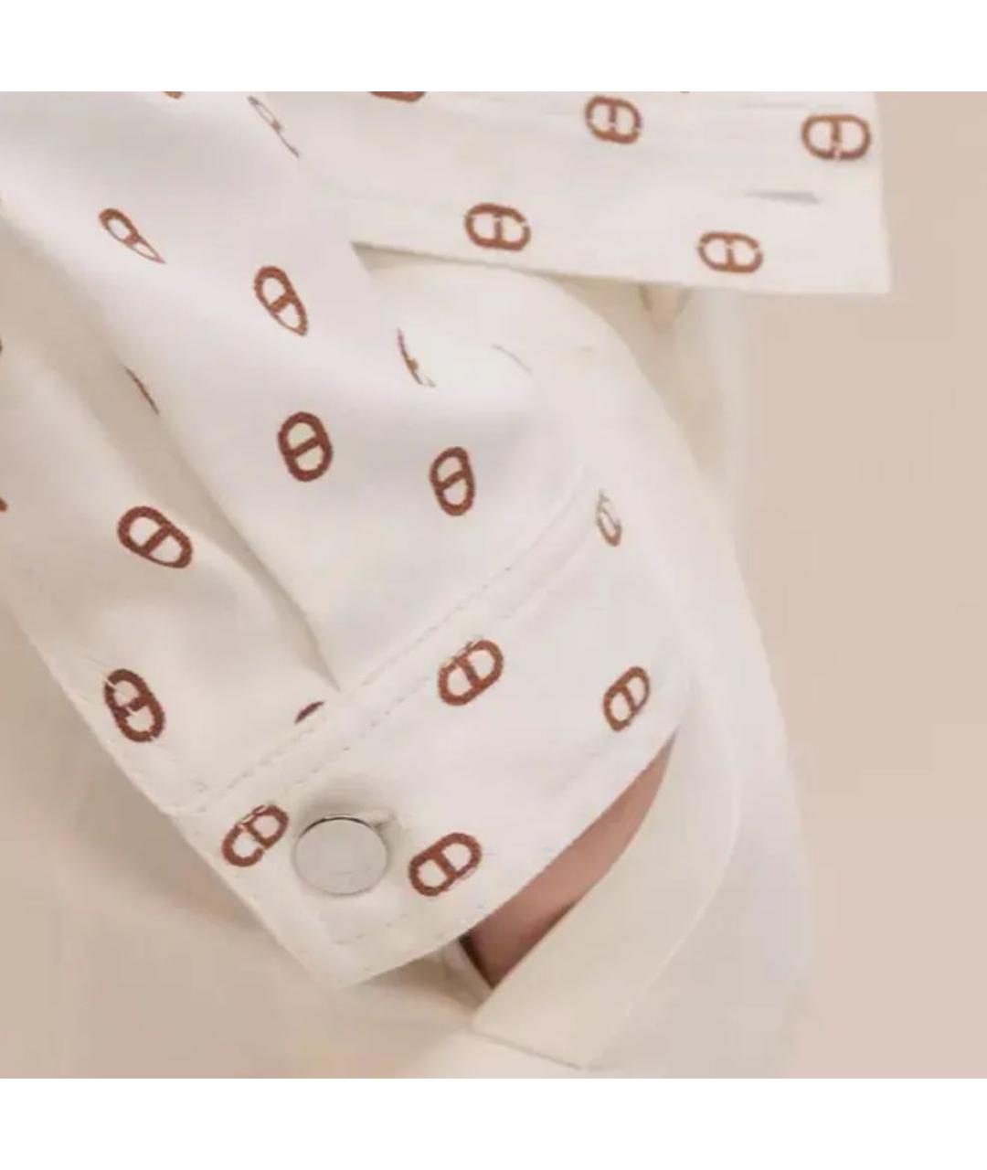 HERMES Белая хлопковая куртка, фото 5