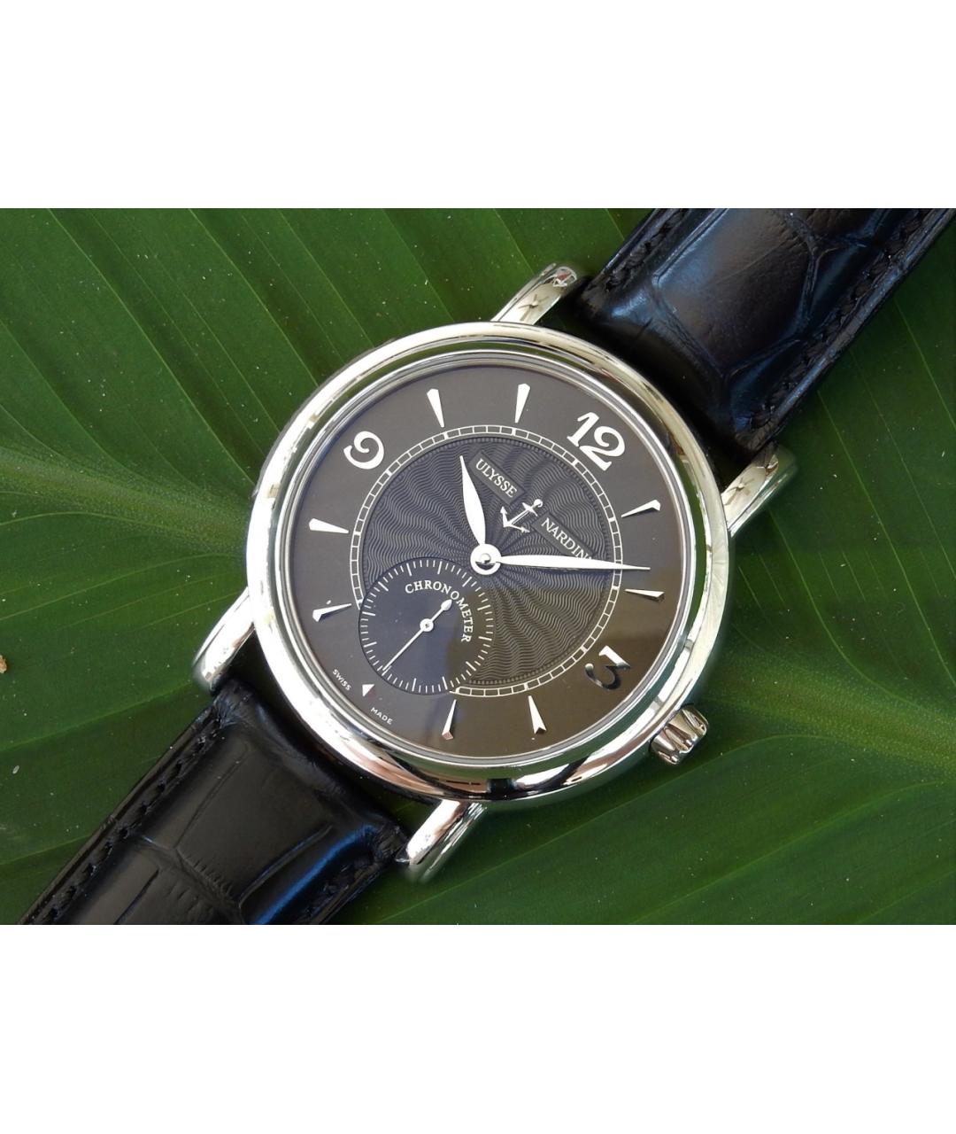 Ulysse Nardin Серые платиновые часы, фото 2
