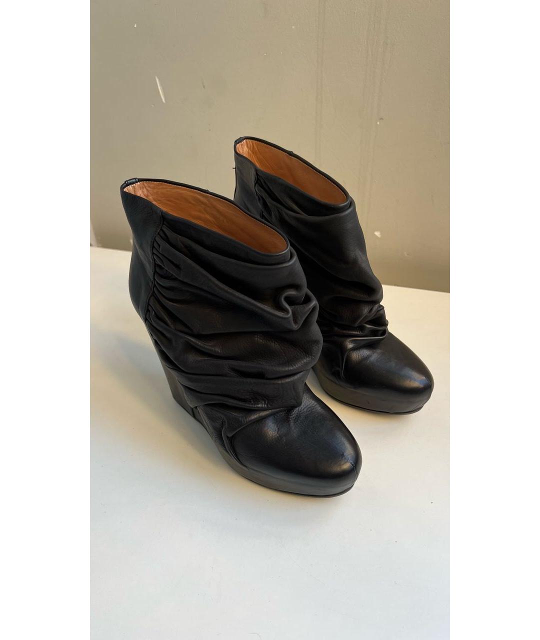 MAISON MARGIELA Черные кожаные ботильоны, фото 8