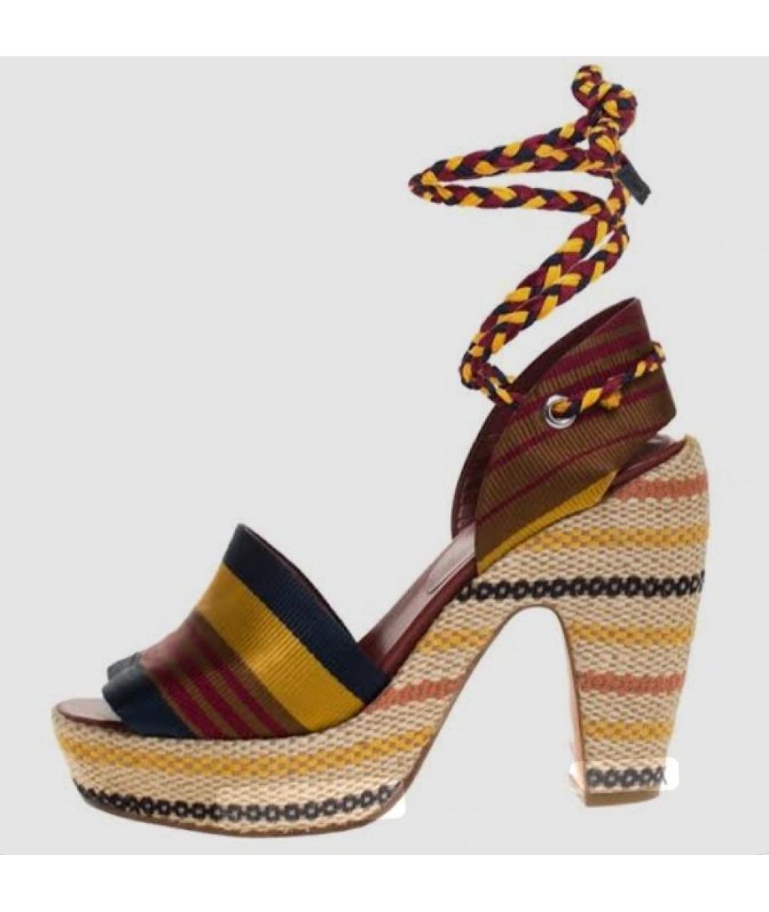 MARC BY MARC JACOBS Темно-синие кожаные босоножки, фото 10