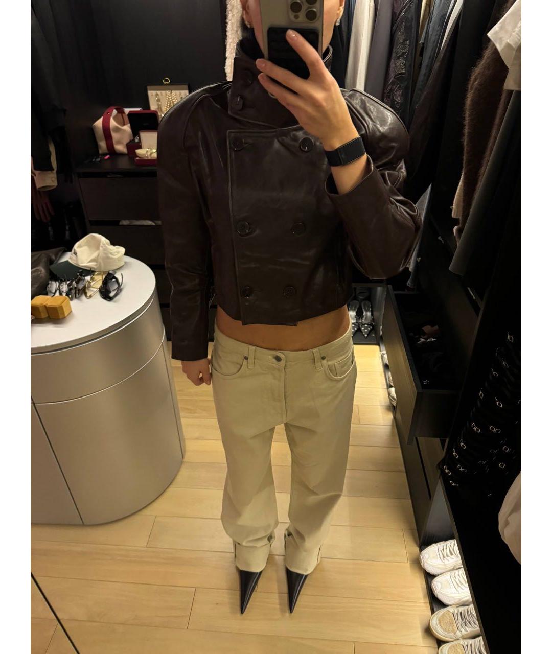 #MUMOFSIX Коричневая кожаная куртка, фото 4