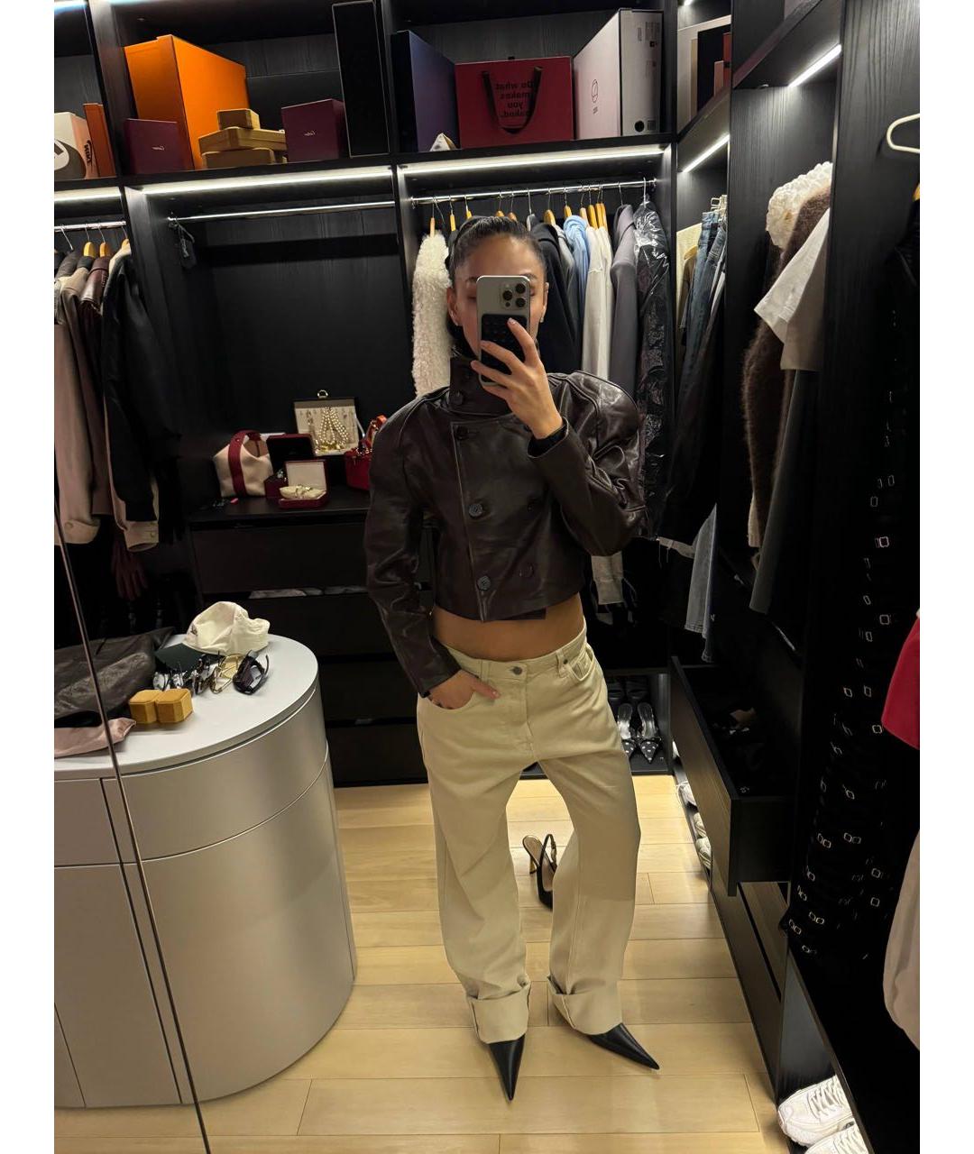 #MUMOFSIX Коричневая кожаная куртка, фото 2