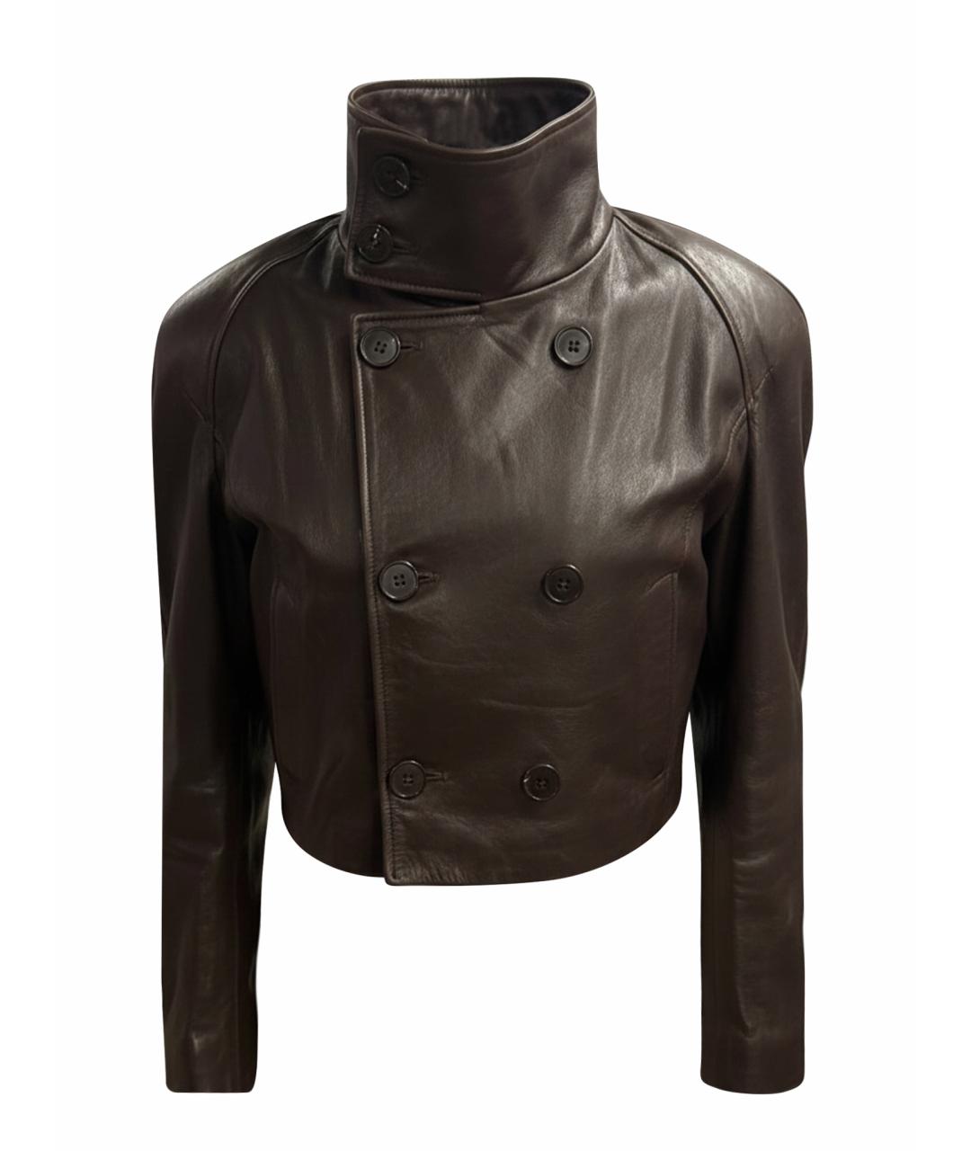 #MUMOFSIX Коричневая кожаная куртка, фото 1