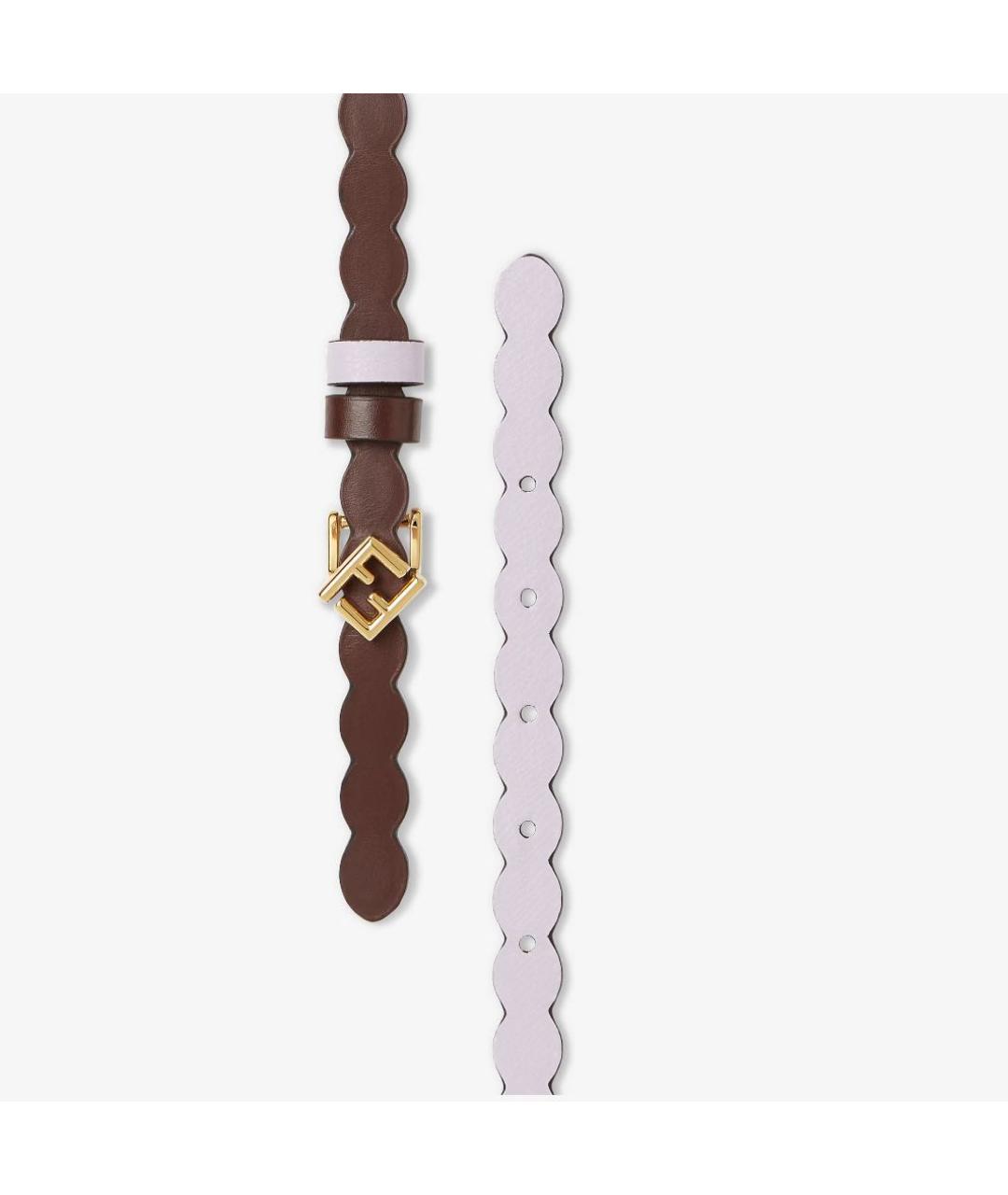 FENDI Коричневый кожаный ремень, фото 3