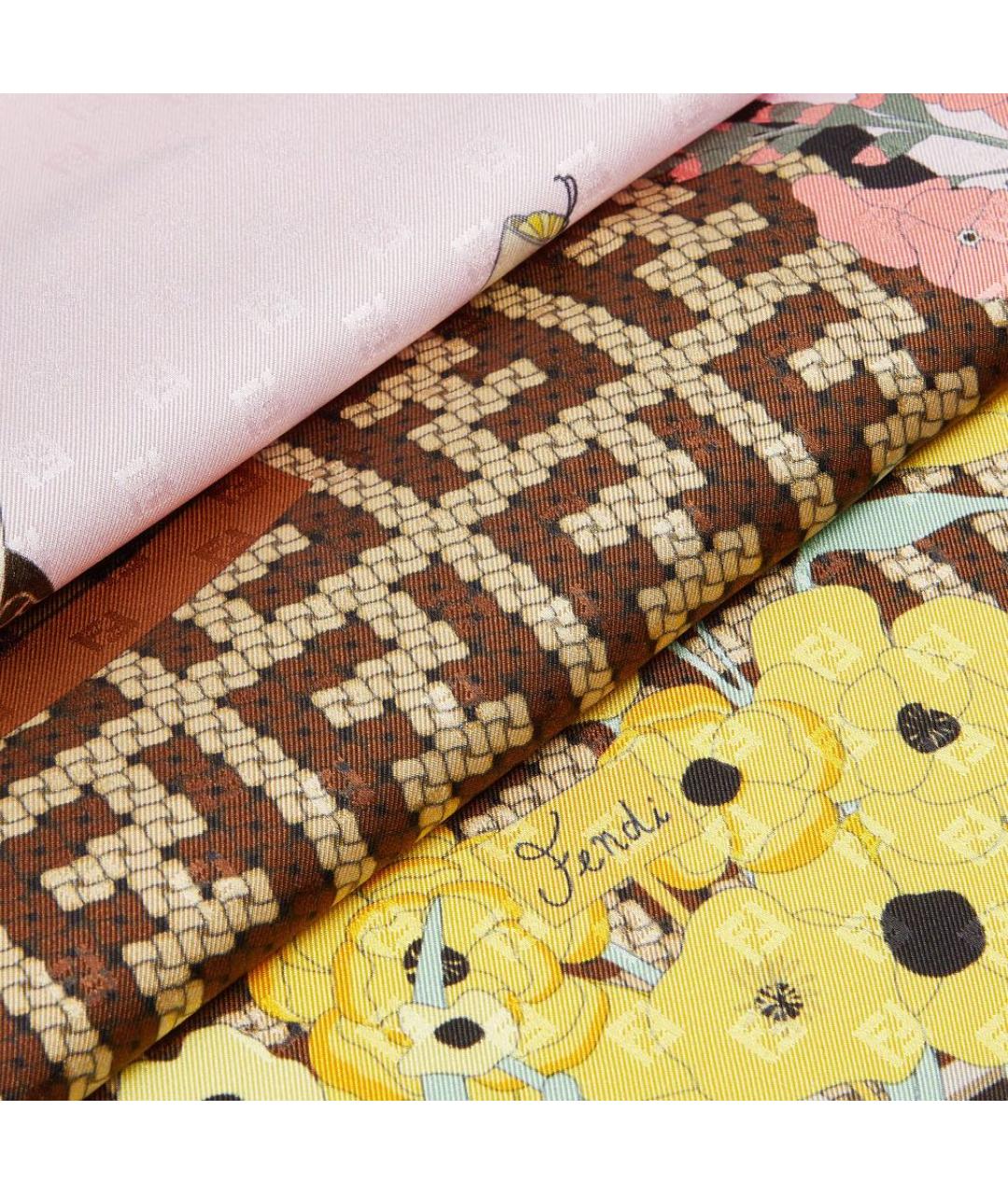 FENDI Желтый платок, фото 2