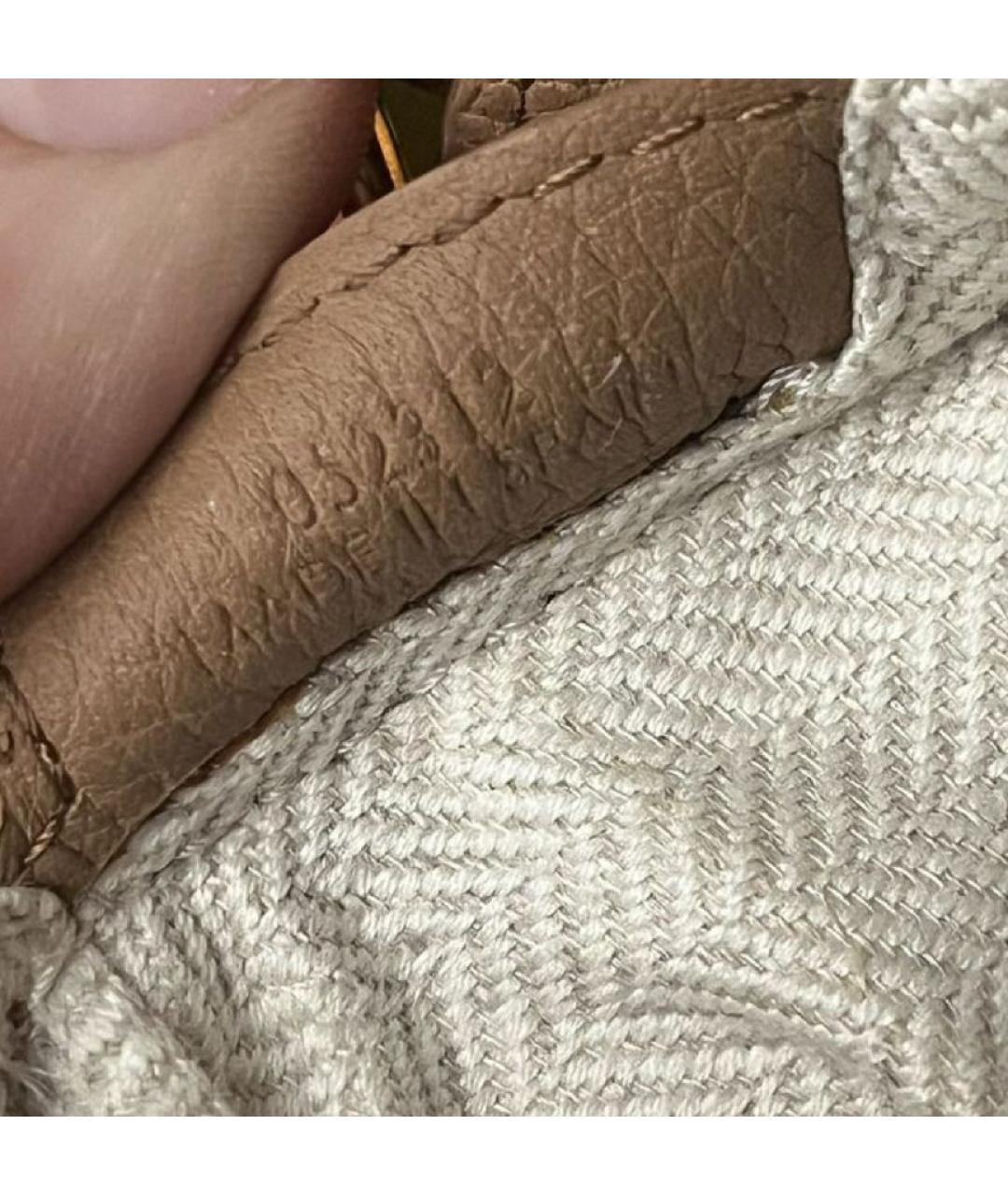 LOEWE Бежевая кожаная сумка через плечо, фото 8