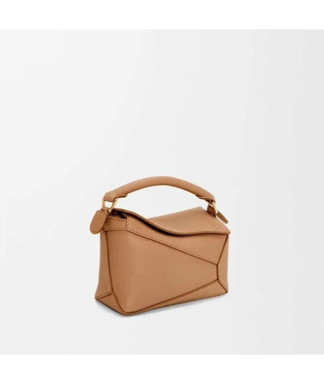 LOEWE Бежевая кожаная сумка через плечо, фото 9