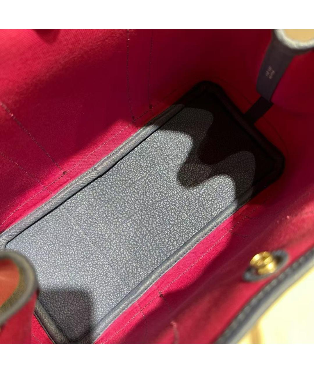 HERMES Розовая тканевая сумка с короткими ручками, фото 5