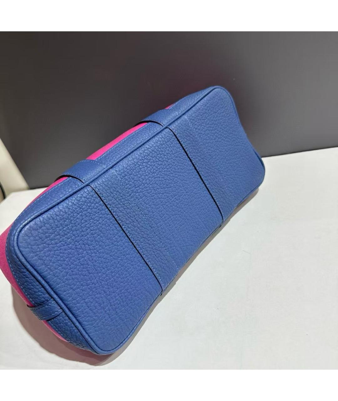 HERMES Розовая тканевая сумка с короткими ручками, фото 4