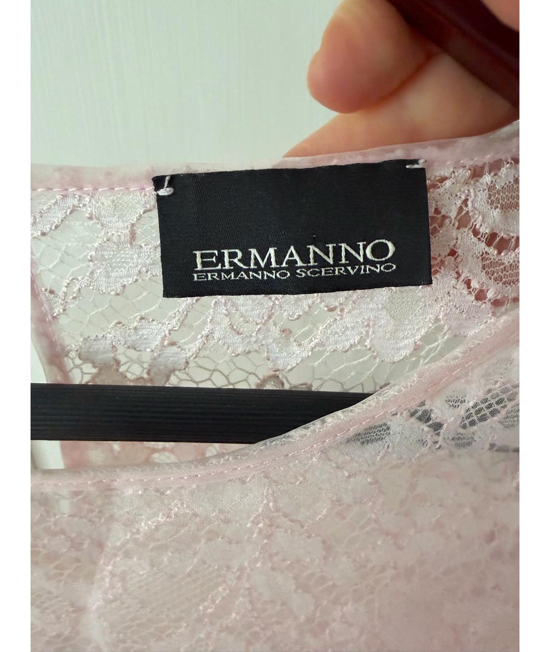 ERMANNO SCERVINO Розовое вискозное коктейльное платье, фото 4