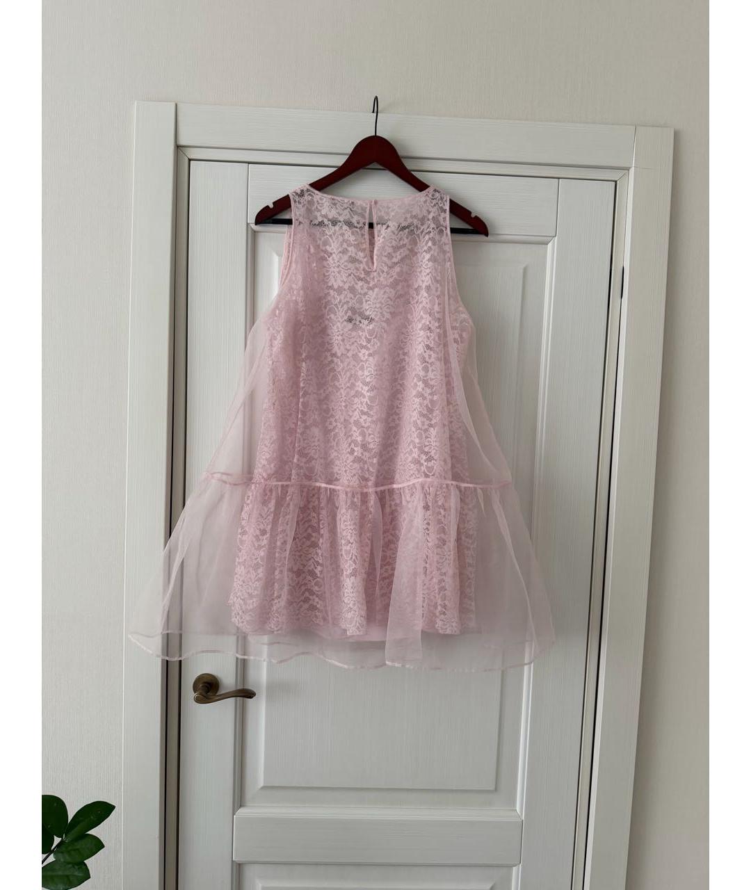 ERMANNO SCERVINO Розовое вискозное коктейльное платье, фото 2