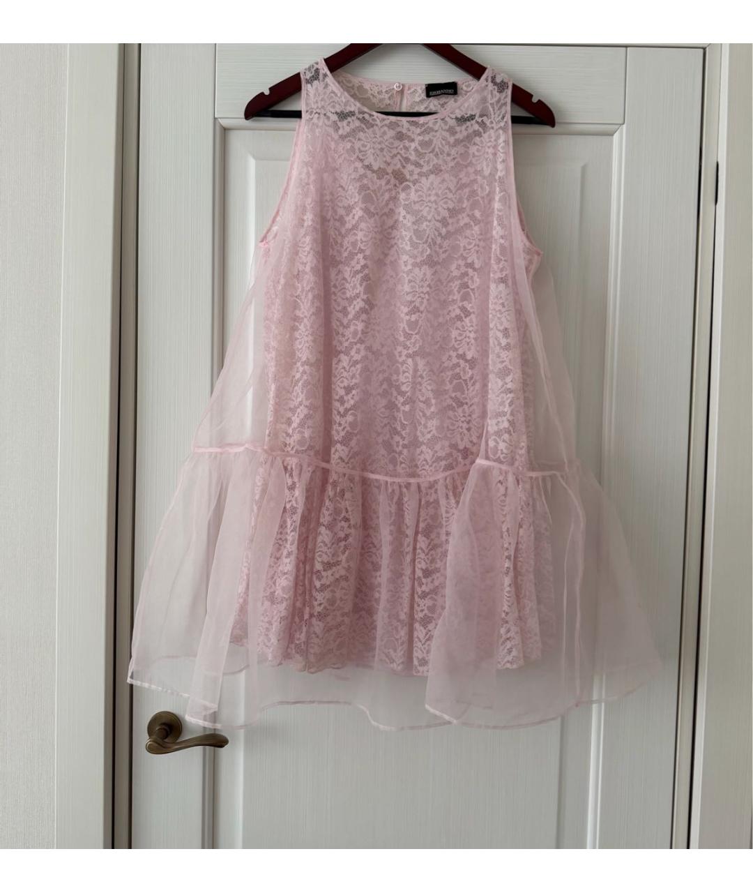 ERMANNO SCERVINO Розовое вискозное коктейльное платье, фото 6