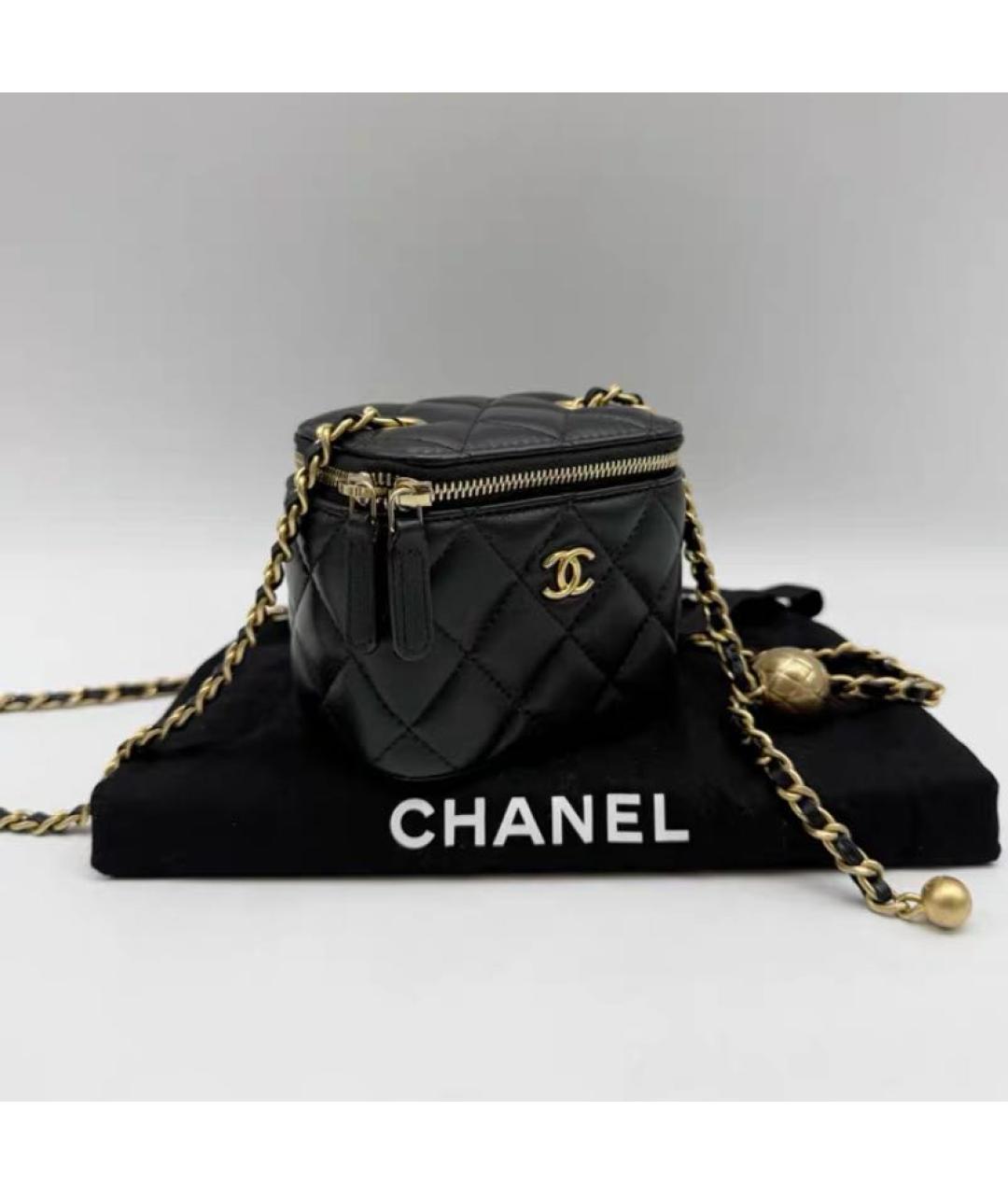 CHANEL Черная кожаная сумка через плечо, фото 2