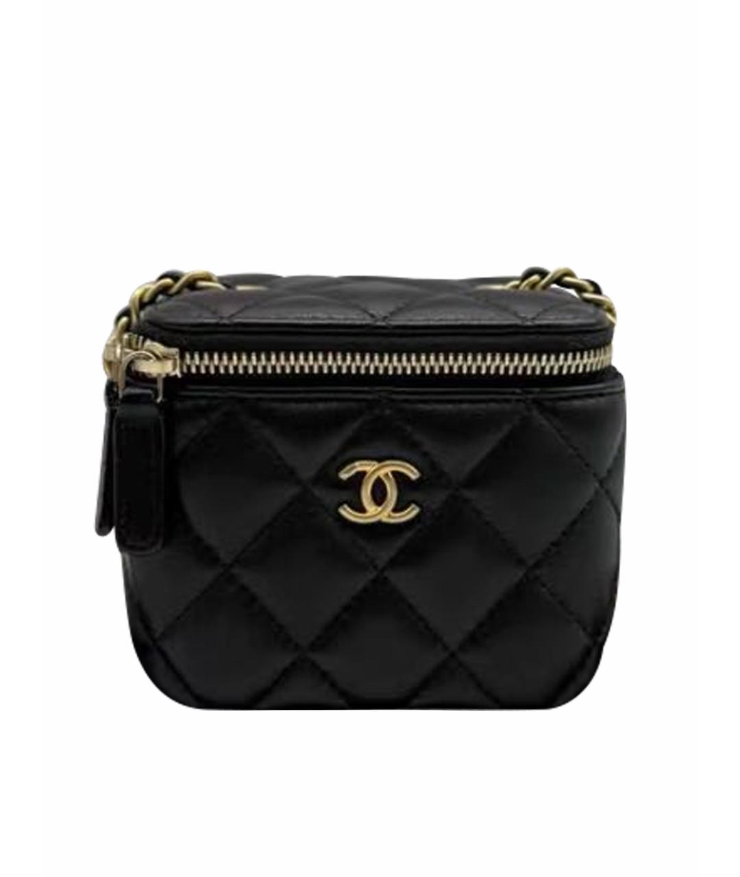 CHANEL Черная кожаная сумка через плечо, фото 1