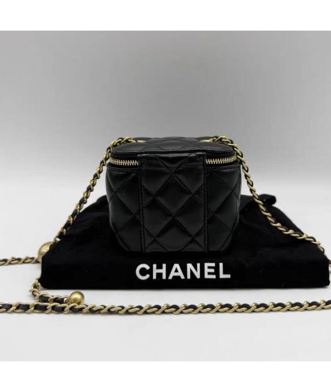 CHANEL Черная кожаная сумка через плечо, фото 4