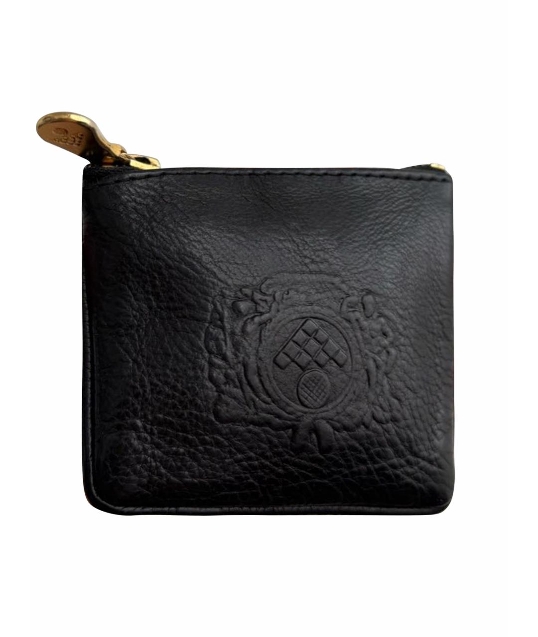 BOTTEGA VENETA Черный кожаный кошелек, фото 1