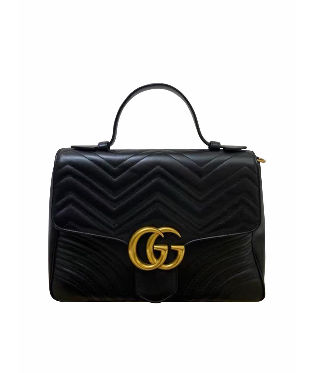 GUCCI Черная кожаная сумка через плечо, фото 1