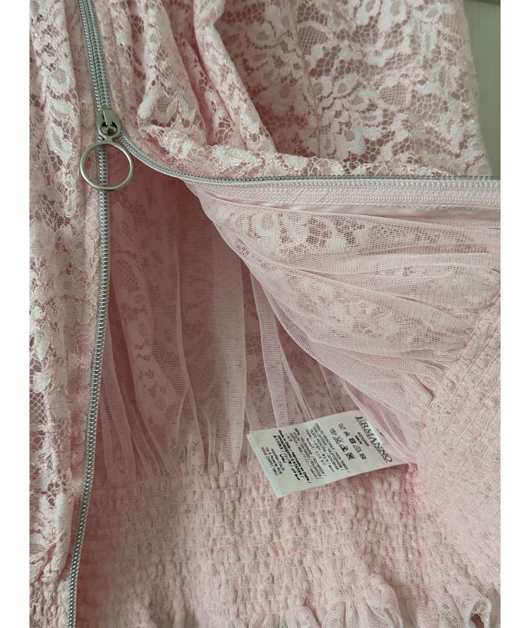 ERMANNO SCERVINO Розовый полиамидовый жакет/пиджак, фото 4